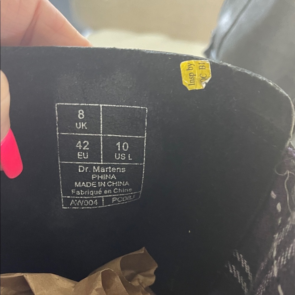 Dr. Martens Docs Phina Tall Buckle Leather Combat Boots EUC sz 10 Rare - Picture 10 of 16
